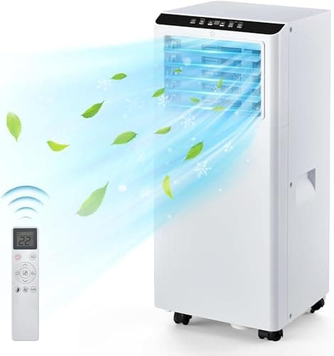 Portable Air Conditioner, 8000BTU Portable AC Unit with Built-in Cool,Dehumidifier, Fan, Cools up to 350 Sq.Ft, Auto, Sleep Modes, Remote Control & Window Kit Included, 24H Timer
