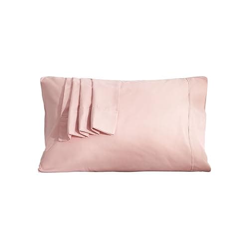 Pillowcases Queen Pink Set of 2 Envelope Closure End Easy Fit for All Season Cooling Soft and Breathable Material Machine Washable