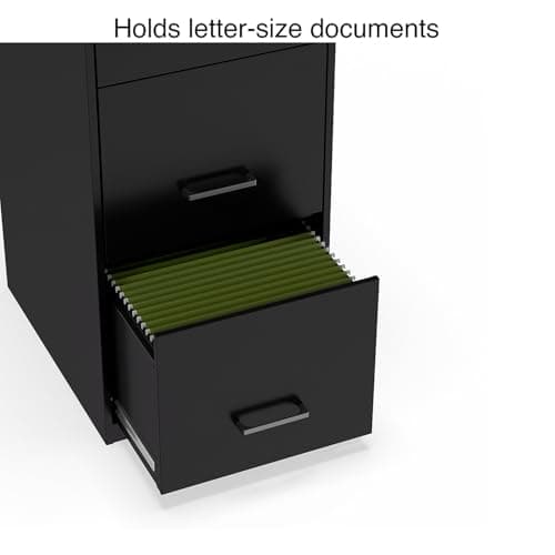 Staples Vertical File Cabinet for Letter/Legal Files, 3-Drawer, Letter/Legal Compatible, Locking, Black 5