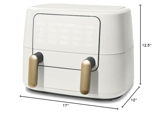 FAUSKE 9QT TriZone Air Fryer (Color : White) 5