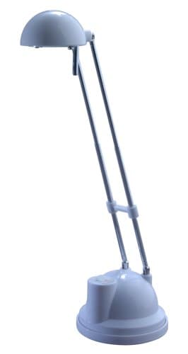 Holmes White Halogen Desk Lamp with Chrome Accents