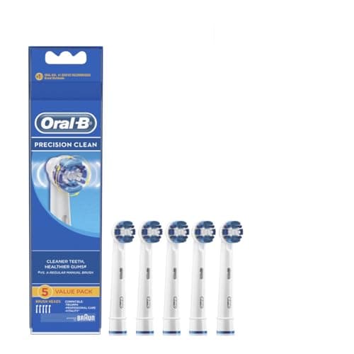 Braun Oral-B Precision Clean Electric Toothbrush Heads Pack of 5 Suitable for All Oral-B Rotary Brushes