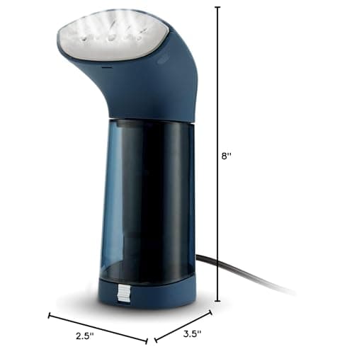 Electrolux Travel Compact Steamer, Mini Steamer & Iron for Clothes Travel Size, Portable Handheld Clothing & Garment Steamer Dry Steam, Portable 2 in 1 Fabric Wrinkle Remover with Fabric Brush (Blue) 8