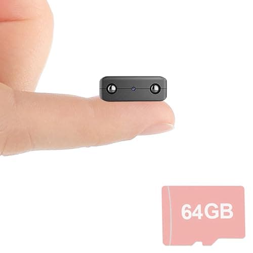 WKX W-Mini Security Camera with 64GB SD Card, Battery Powered, HD Video, Night Vision, Motion Detection, Cloud Storage, Wi-Fi & Offline Mode, for Indoor/Outdoor Use