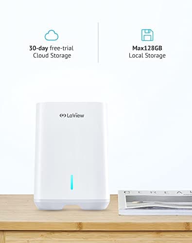 LaView 3MP Wireless Camera for Home/Outdoor Security (2 Pack), 2K Battery Powered WiFi Camera with Night Vision, 270-Day Battery Life, AI Human Detection, 2 Way Audio, Siren, IP66, Works with Alexa 7