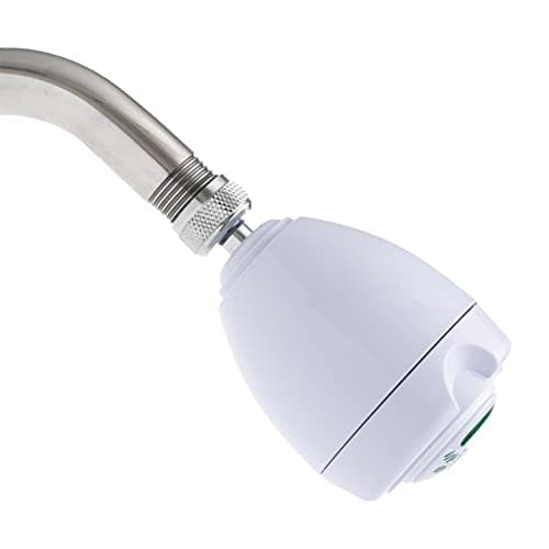 Niagara Conservation N2912 Earth Spa 3-Spray with 1.25 GPM 2.7-in. Wall Mount Adjustable Fixed Shower Head in White, 1-Pack | Bathroom Shower Head Sprayer with Pressure Compensation Technology