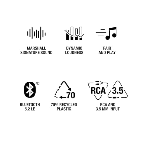 Marshall Stanmore III Bluetooth Home Speaker - Loud Stereo Sound with Bass and Treble Controls | Plug-in Powered | Record Player Compatible | RCA and 3.5 mm Aux Inputs - Black 10