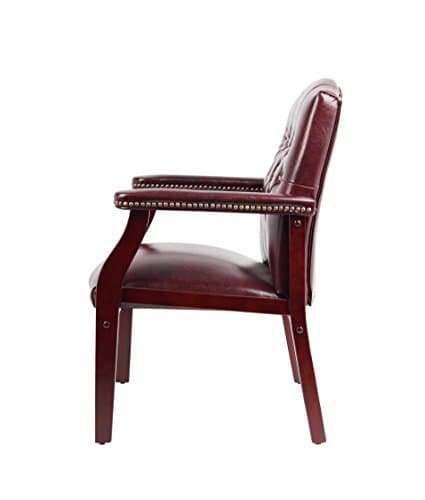 BOSS Office Products B959-BY Ivy League Executive Guest Chair, Oxblood 7