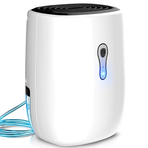 CiiVii Dehumidifiers for Home, 27 OZ Auto Shut Off Small Dehumidifiers for Bathroom with Drain Hose Portable Ultra Quiet Mini Air Dehumidifier Bedroom, RV, Closet, Basement (260 sq. ft) White
