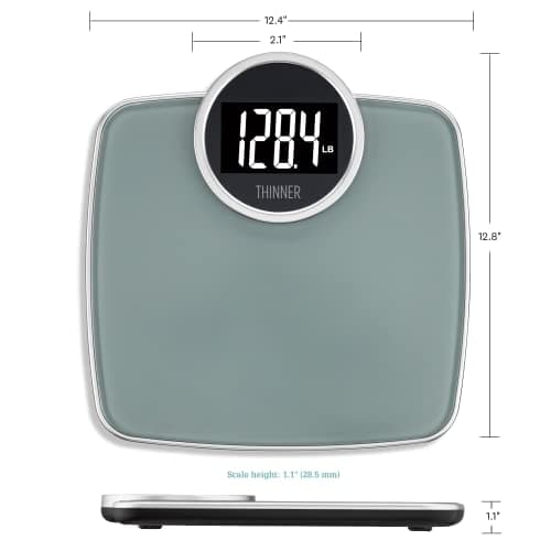 Thinner by Conair Scale for Body Weight, Digital Bathroom Scale in Silver 5