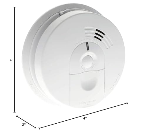 Kidde 21026063 AC Hardwired Smoke Detector Alarm with 9V Back up and Front Load Battery Door, White 8