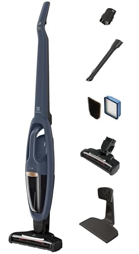 Electrolux WellQ7 Cordless 2-in-1 Vacuum with High Suction Power and 5-Step Filtration System, 50-Minute Run Time, 2 Power Modes, Denim Blue