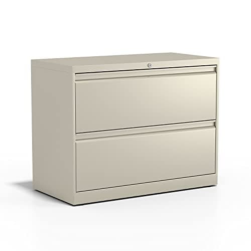 STAPLES 870391 Commercial 2-Drawer Lateral File Cabinets 36-Inch Wide Putty