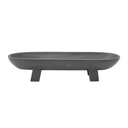 Bloomingville Mango Wood Footed, Black Tray (AH1719)