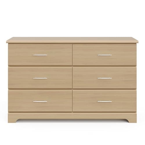 Storkcraft Brookside 6-Drawer Dresser (Driftwood) – GREENGUARD Gold Certified, Wood Dresser for Bedroom, Kids & Nursery Storage Chest, Safety Interlocking Drawers, Pre-Installed Tracks, Kids Chest 11