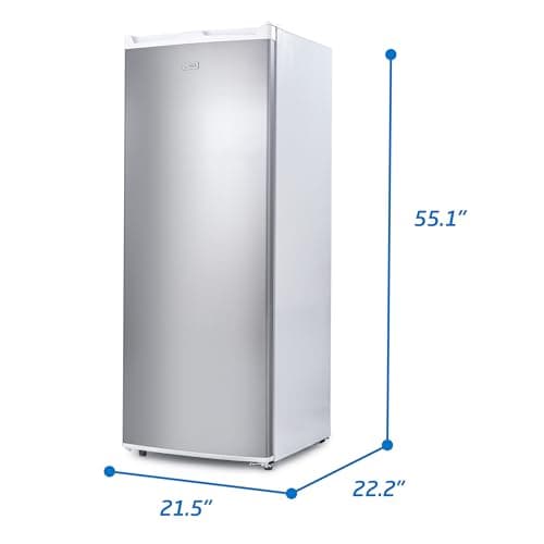 Commercial Cool Upright Freezer, Stand Up Freezer 6 Cu Ft with Reversible Door, White with VCM Door 6