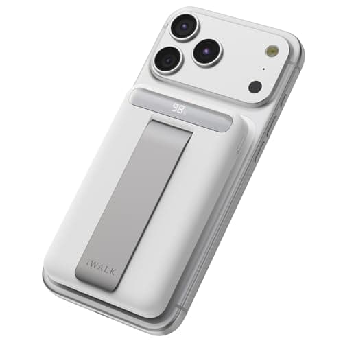 iWALK Qi2 Certified 15W Magnetic Wireless Power Bank, 10000mAh Portable Charger with Adjustable Stand & LED Display, Fast Charging for iPhone 16/15/14/13/12 Pro/Pro Max/Plus/Mini