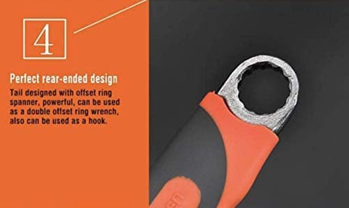 Edward Tools Pro 8" Adjustable Wrench - Carbon Steel Adjusting Design - Crescent Pro Grip for Greater Leverage - Adjustable Width - Spanner Handle 6