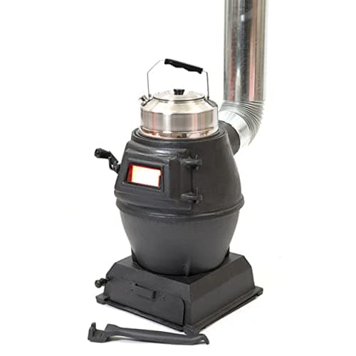 Thickened Cast Iron Rural Heating Stove,View Window,Smokeless Cooker For Tent, Indoor, Villa,Shelter, Heating,daily cooking,BBQ,S