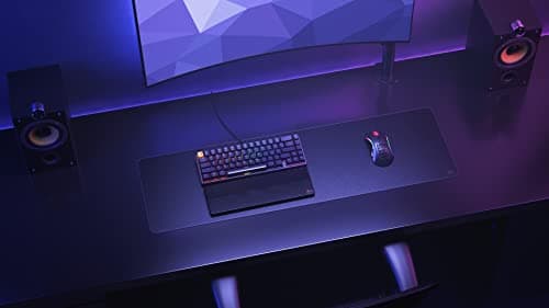 GLORIOUS Large Extended Gaming Mouse Pad/Mat - Stealth Edition - Long Black Cloth Mousepad, Stitched Edges | 11"x36" (G-E-Stealth) 6
