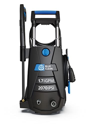 AR Blue Clean BC383HSB Electric Pressure Washer-2070 PSI, 1.7 GPM, 13 Amps Bayonet Connect Accessories, Telescopic Handle, On Board Storage, Portable Pressure Washer, High Pressure, Car Washer, Patio