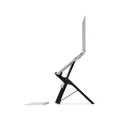 Roost V3 Plus - Ultra Portable and Adjustable Laptop Stand - Quick-Release Height Adjustment, 5 to 14 inch Screen Lift, Patented Rigid Folding Structure and Self-Adjustings Laptop Grips | Onyx Color