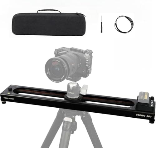 Toprig S60 Motorized Camera Slider by Accsoon Adjustable 24''/60cm 120° Panoramic Shooting Horizontally Camera Slider Support IME Lapse Photography, Compatible with Gopro DSLR Camera
