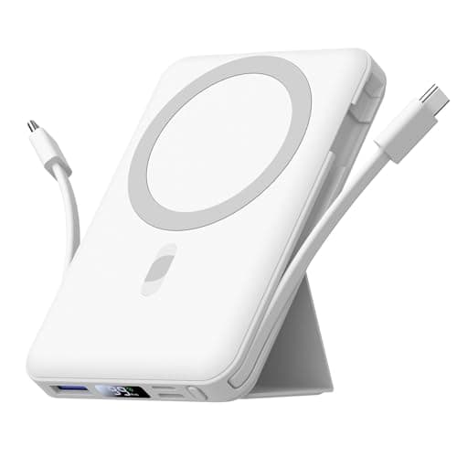 Azmuth for Magsafe Battery Pack, 10000mAh Magnetic Power Bank 22.5W PD Fast Charging with LED Display Wireless Portable Charger for Magsafe with Stand for iPhone 17/16/15/14/13/12/Pro/Pro Max