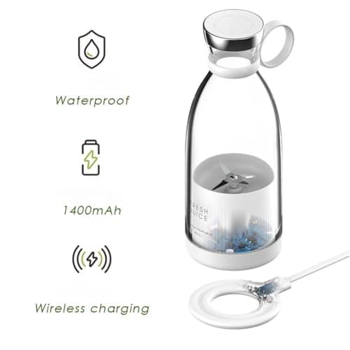 Dr.Boyd’s HEALTH portable miXer mini blender for Shakes and Smoothies- 12 oz Container, Magnetic Wireless charging, Rechargeable Battery, 50w Motor, Waterproof, Built in Safety Features 9