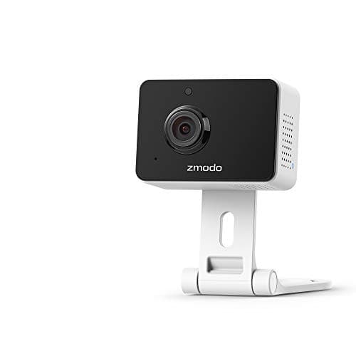 Zmodo Mini Pro, 1080P Plug-in WiFi Security Camera, Indoor Smart Camera with AI Motion Detection, Pet Nanny Cam, Night Vision, 2-Way Audio, Phone App, Compatible with Alexa & Google Assistant.