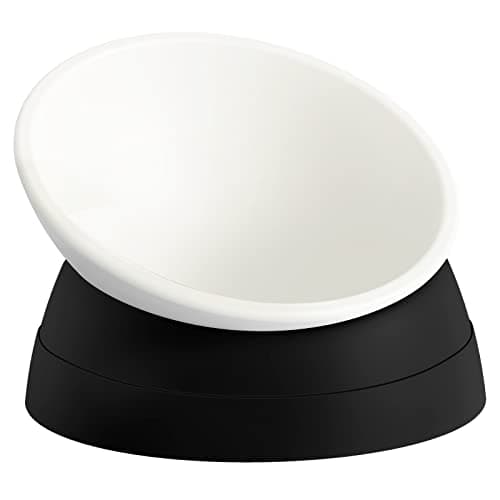 Cat Bowls Elevated Cat Food Bowl Adjustable Pet Dish Anti-Slip and Anti-Noise Raised Bowl Protecting Pet’s Spine Thickened Plastic Bowl Suitable for Indoor, 17 Oz