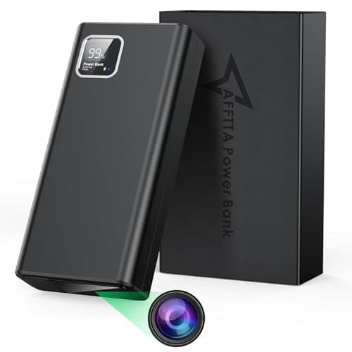 lovco 4K Hidden Camera128G,15000AMH Power Bank Camera Full HD Security Camera for Home and Outdoor Recording, Small Camera, Mini Camera DVR with Motion Detection/Night Vision,No WiFi (128G Set)