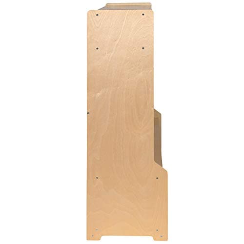 Flash Furniture Hercules Wooden 5-Section School Coat Locker with Bench, Cubbies, and Storage Hooks, Preschool Cubby Organizer, 48"H x 48"L, Natural 7