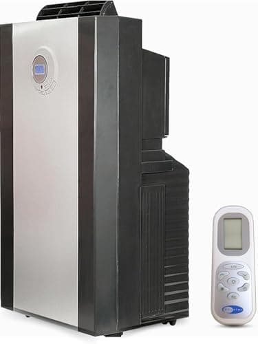 Whynter ARC-143MX 14,000 BTU (9,456.1 BTU SACC) Dual Hose Cooling Portable Air Conditioner, Dehumidifier, and Fan with 3M Filter Storage Bag, up to 500 sq ft in Platinum/Black