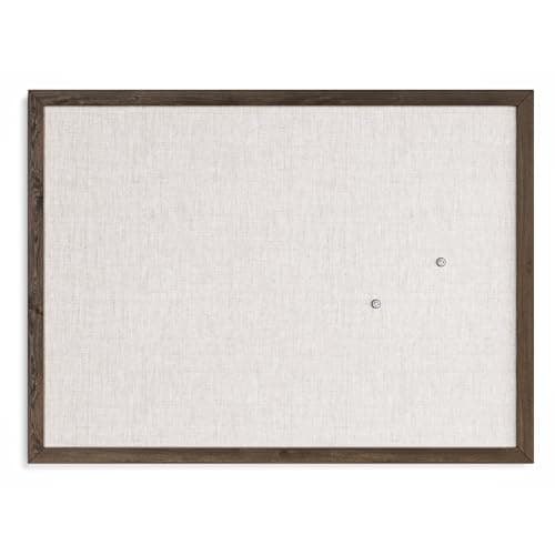 U Brands® Linen Bulletin Board, 23" x 17", Wood Style Frame, Espresso