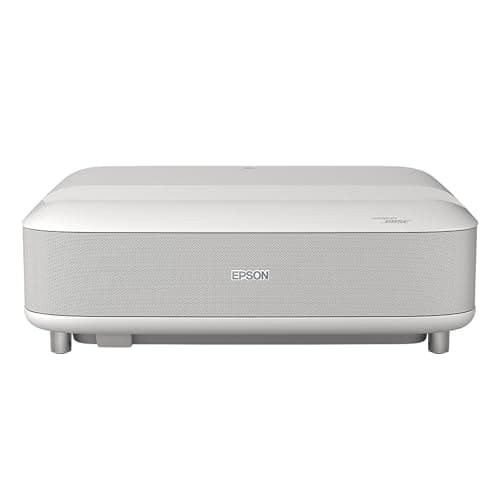 Epson Lifestudio Grand Ultra Short Throw Laser Projector 4K PRO-UHD, Sound by Bose Technology and Downloadable App, Built-In Google TV for Easy Streaming, Plus 3-Chip 3LCD Technology - White