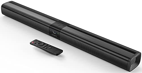 RIOWOIS Sound Bars for Smart TV, 31-in Bluetooth TV Soundbar Speakers with HDMI-ARC, Optical AUX Connection, Crisp Sound and Easy Setup, Detachable Surround Sound System for TV, PC, Projector.
