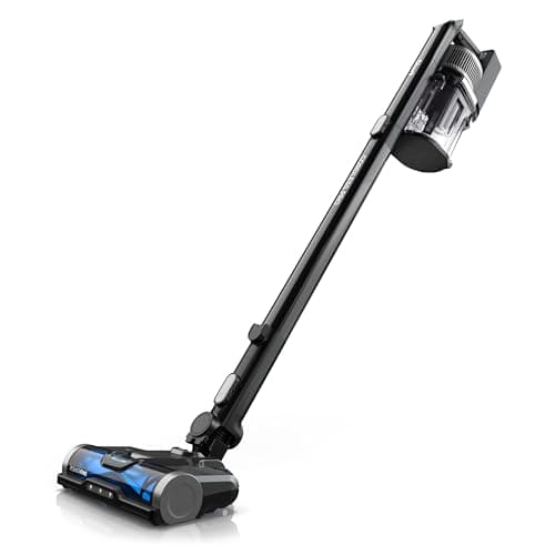 Shark WZ531H Cordless Pro Stick Vacuum with Powerfins Brushroll, HEPA Filtration, Self-Cleaning Brushroll, LED Headlights, 40-Min Runtime, Crevice Tool & Dusting Brush Included, Grey/Blue (Renewed)