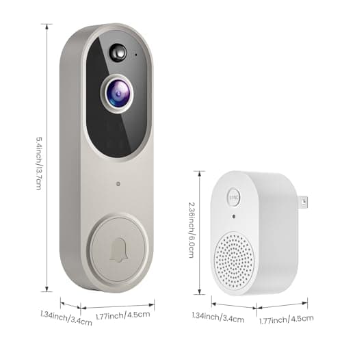 LumoYuzu 1080p Wireless Doorbell Camera for Home Security, Battery Powered, Live View, Cloud Storage, AI Human Detection, Night Vision, Two Way Audio, Indoor Outdoor Surveillance, 2.4G Wi-Fi only 8