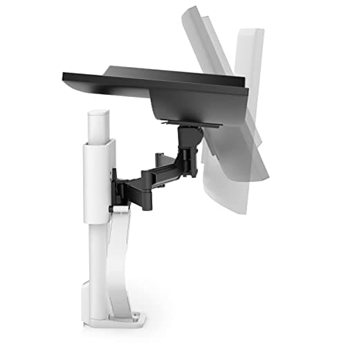 Ergotron – Trace™ Single Monitor Arm, VESA Desk Mount – for Monitors Up to 38 Inches, 6.5 to 21.5 lbs – White 6