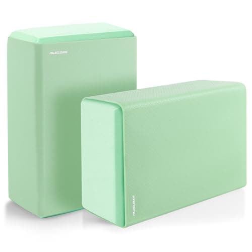 Yoga Blocks with Silicone Protective Cover, Premium EVA Foam Yoga Block for Yoga, Pilates, Meditation & Stretching, Non-Slip Lightweight Durable Bricks for Improving Poses & Balance (Gray (2 PCS), 3inch)