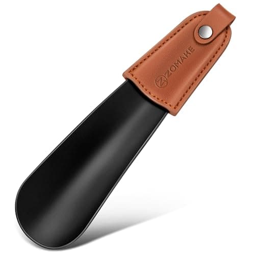 ZOMAKE Metal Shoe Horn,Small Travel Shoehorn for Men Women Kids,6.7'' Portable Shoe Spoon Helper