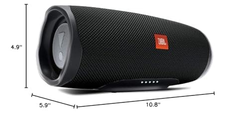JBL Charge 4 Portable Waterproof Wireless Bluetooth Speaker - Black (Renewed) 5