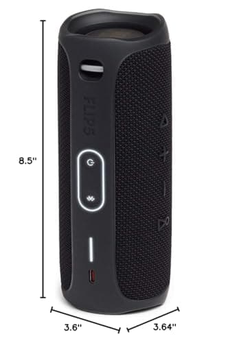 JBL Flip 5 Waterproof Portable Bluetooth Speaker - Black (Renewed) 7