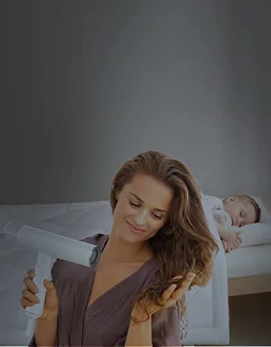 SKANWEN Hair Dryer, Professional Ionic Blow Dryer with 110,000 RPM Brushless Motor for Fast Drying, Foldable Body Design,4 Temps & 3 Speeds,NO Heat Damage Quiet for Home Travel (White) 7