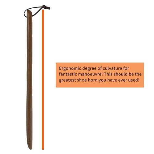 Luxdecor Long Handled Wooden Shoehorns- 15in Wooden Long Handle Shoe Horn for Seinors Men Boot Jack Shoe Helper for Women 7