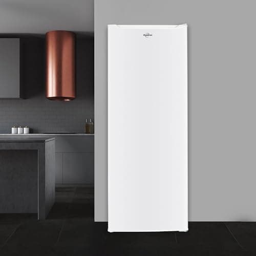 Koolatron Compact Upright Freezer, 5.3 cu ft (150L), White, Manual Defrost Design, Space-Saving Flat Back, Reversible Door, for Home, Apartment, Condo, Cottage 2