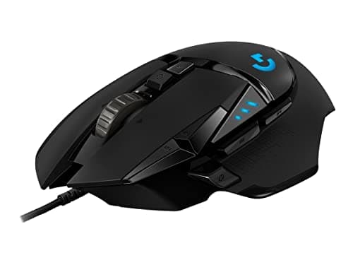 Logitech G502 Hero High Performance Wired Gaming Mouse, 25K Sensor, 25,600 DPI, RGB, Adjustable Weights, 11 Programmable Buttons, On-Board Memory, PC/Mac - Black
