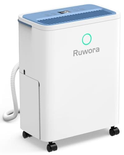 RUWORA Dehumidifier, 30 Pints Dehumidifiers for Home, 1500 Sq.ft Dehumidifier for Basement, 0.52 Gallon Water Tank, 24H Timer, Dehumidfier with Drain Hose for RV Bedroom Bathroom Office