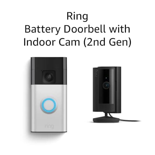 Ring Battery Doorbell with Ring Indoor Cam 2nd Gen (Black) 7